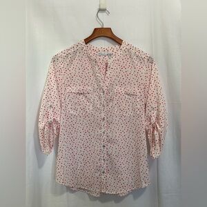 Kim Rogers - Red Polka Squares Blouse